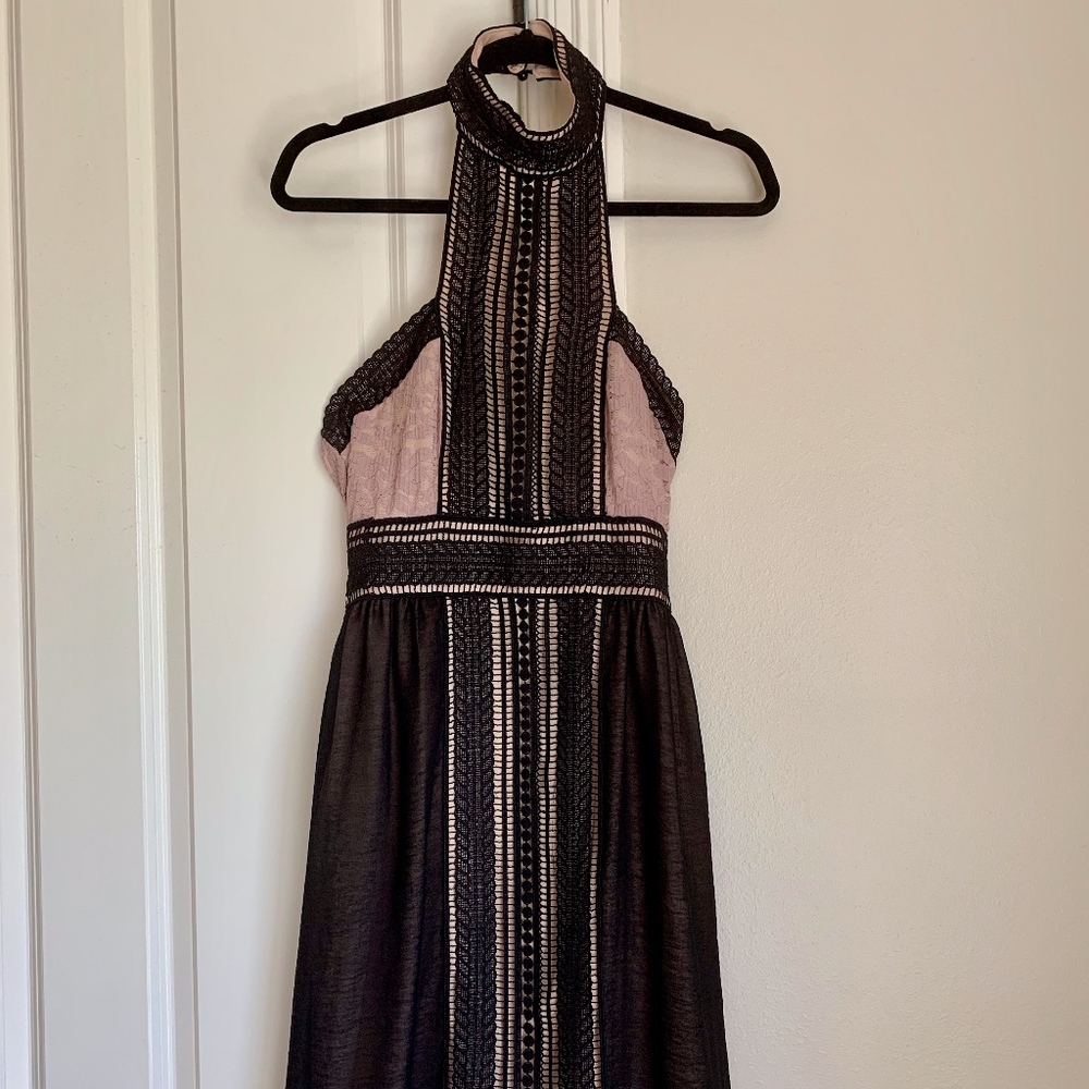 LAVENDER AND BLACK DRESS